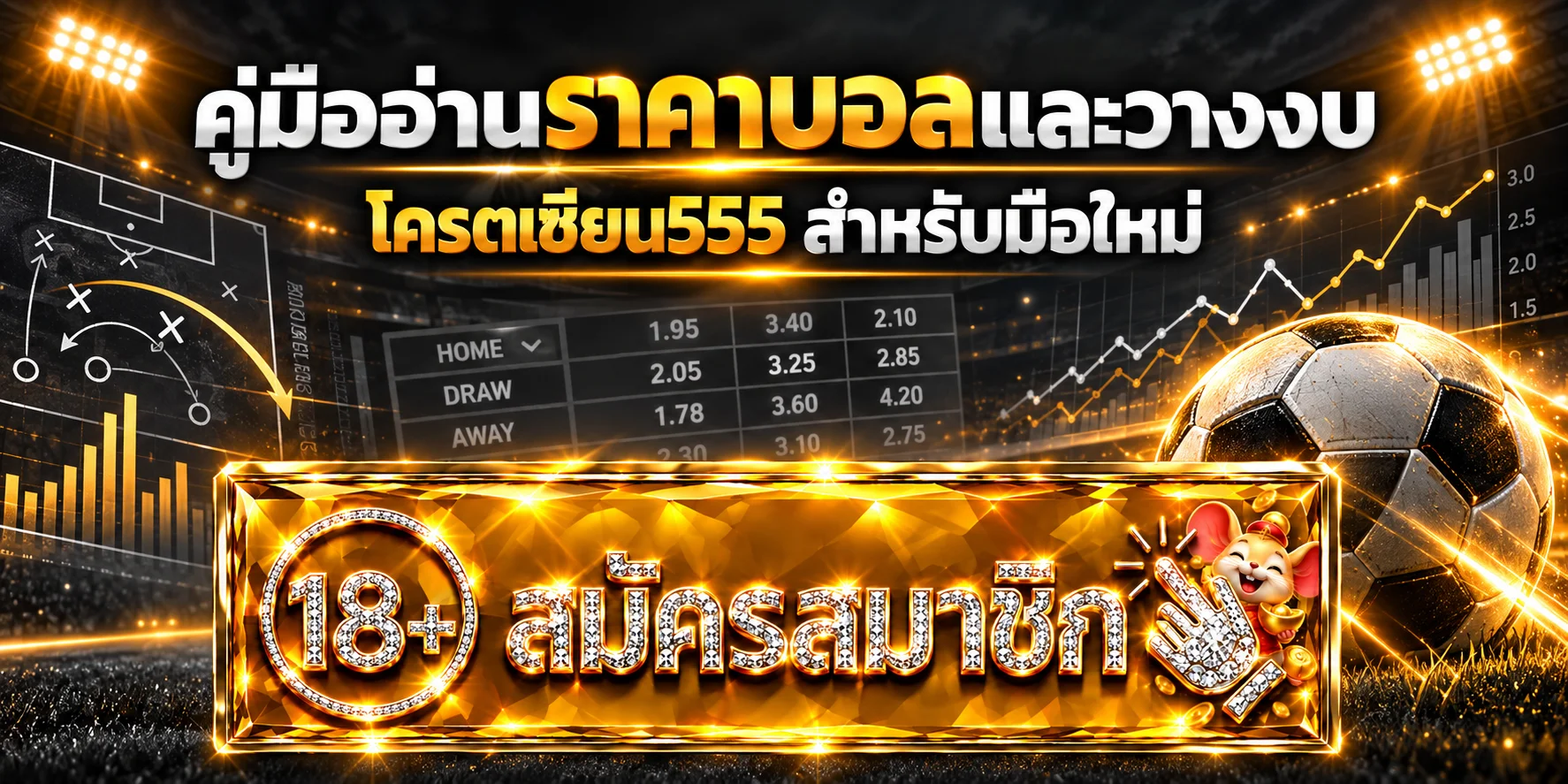 โครตเซียน555 คู่มืออ่านราคาบอลและวางงบมือใหม่